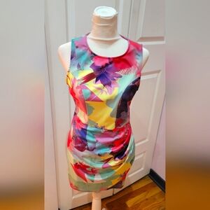 NWOT Ruffle Side Tropical Summer Dress